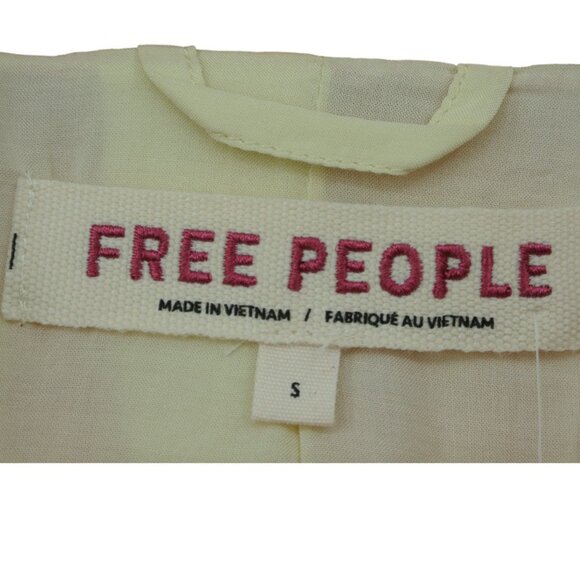 NWT Free People Pink & White Oversized Coat Size S - Picture 5 of 12